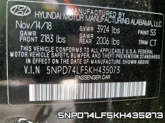 5NPD74LF5KH435073 фото 2