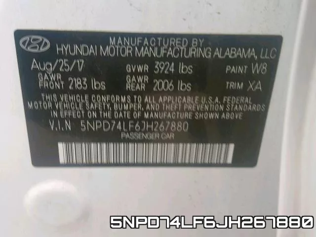 5NPD74LF6JH267880 фото 2