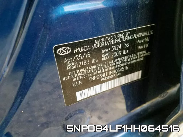 5NPD84LF1HH064516 фото 2