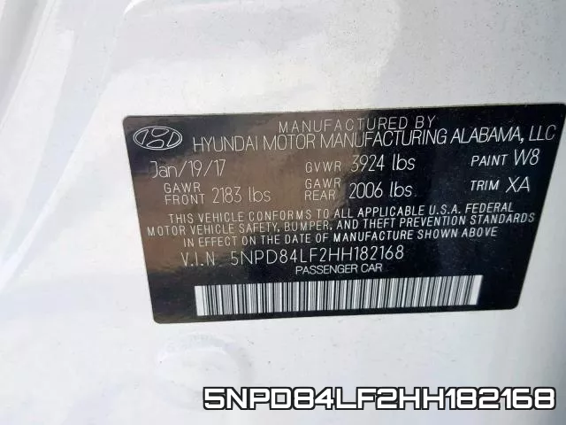 5NPD84LF2HH182168 фото 2