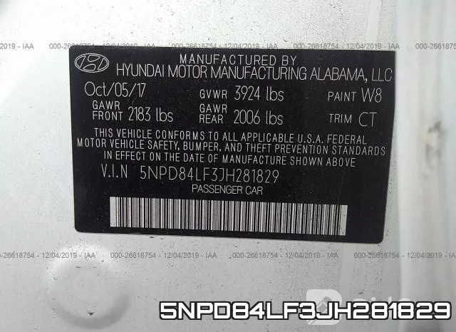 5NPD84LF3JH281829 фото 9