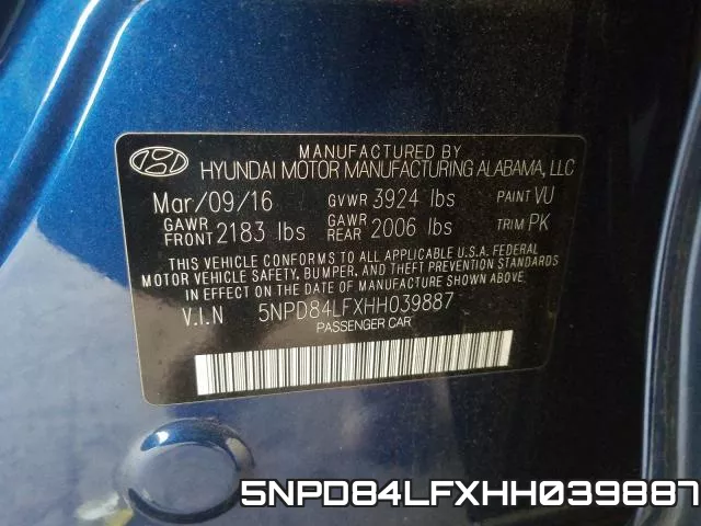 5NPD84LFXHH039887 фото 2