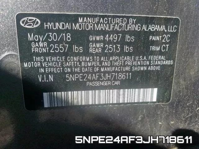 5NPE24AF3JH718611 фото 2
