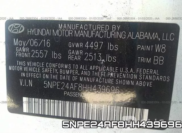 5NPE24AF8HH439696 фото 9
