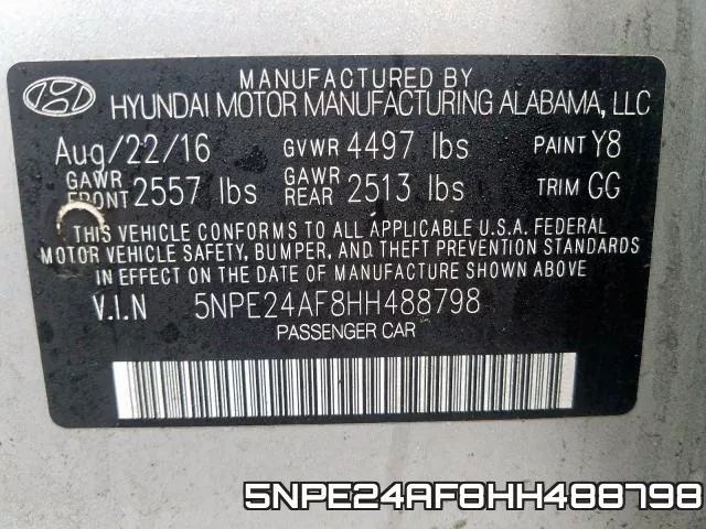 5NPE24AF8HH488798 фото 2