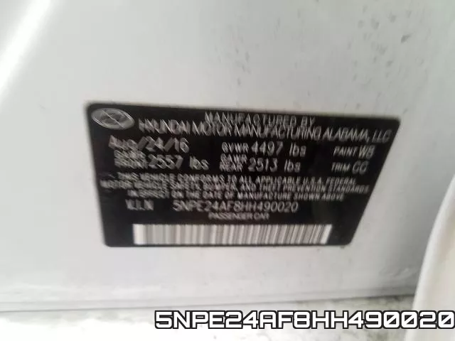 5NPE24AF8HH490020 фото 2