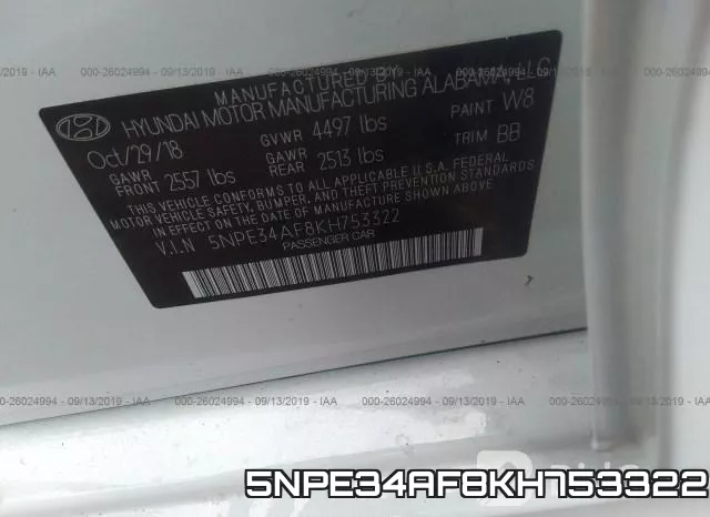 5NPE34AF8KH753322 фото 8