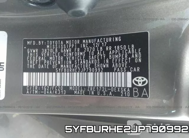 5YFBURHE2JP790992 фото 9