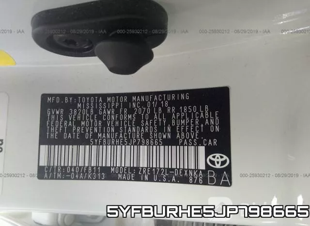 5YFBURHE5JP798665 фото 8