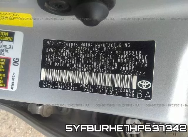 5YFBURHE7HP637342 фото 6