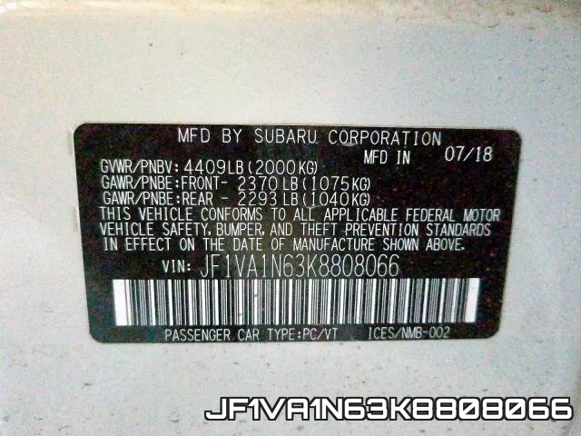 JF1VA1N63K8808066 фото 2