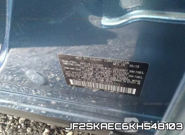 JF2SKAEC6KH548103 фото 6