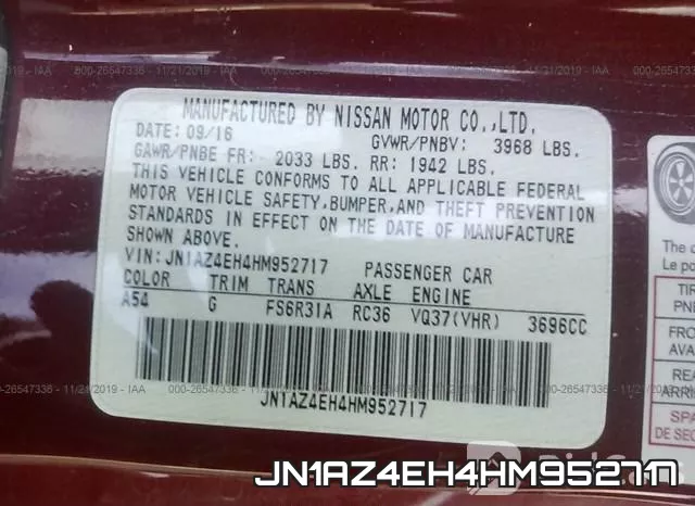 JN1AZ4EH4HM952717 фото 8