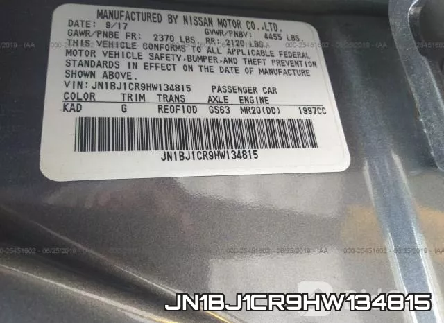 JN1BJ1CR9HW134815 фото 8