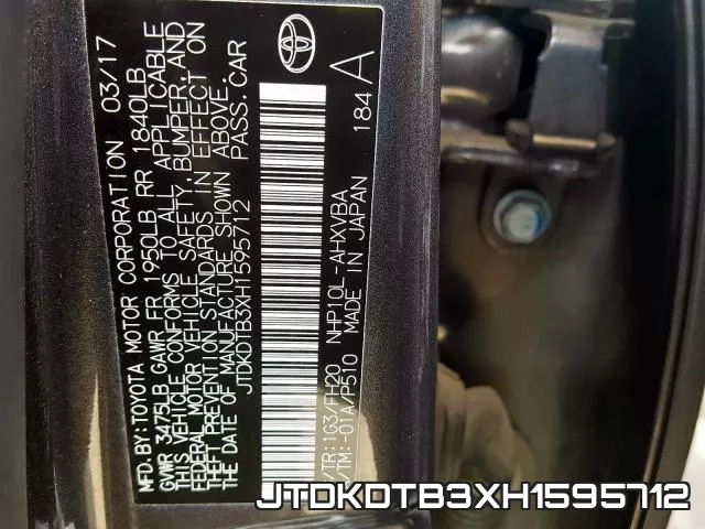 JTDKDTB3XH1595712 фото 2