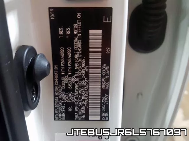 JTEBU5JR6L5767037 фото 2