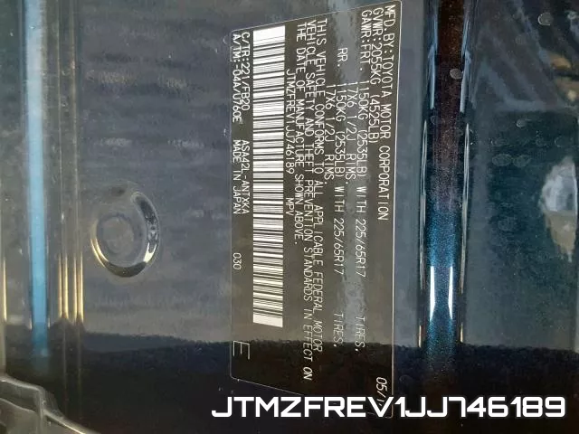 JTMZFREV1JJ746189 фото 2