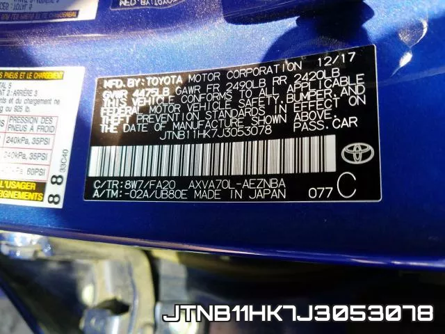JTNB11HK7J3053078 фото 2