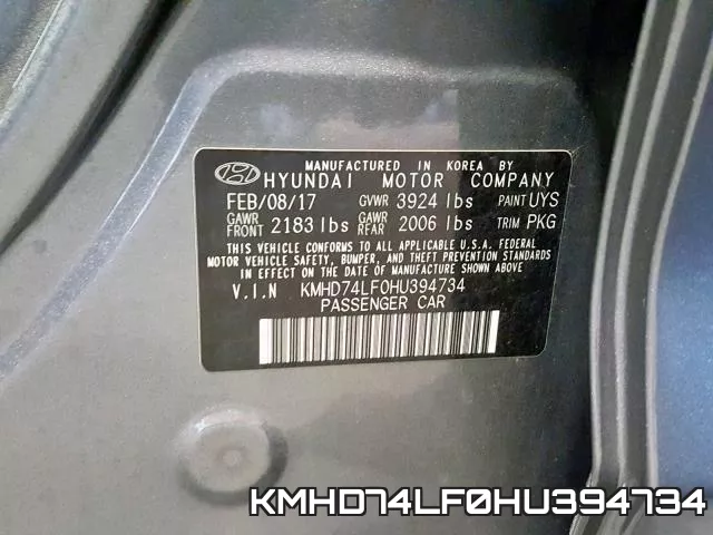 KMHD74LF0HU394734 фото 2