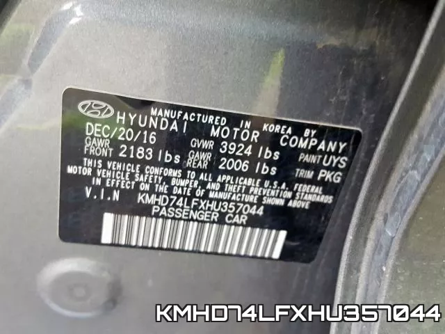 KMHD74LFXHU357044 фото 2