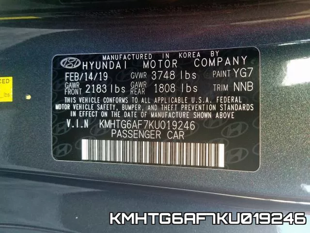 KMHTG6AF7KU019246 фото 2