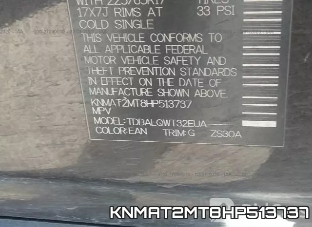 KNMAT2MT8HP513737 фото 8