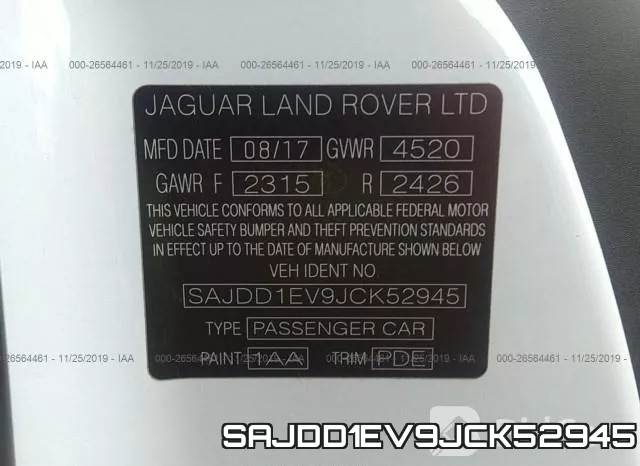 SAJDD1EV9JCK52945 фото 9