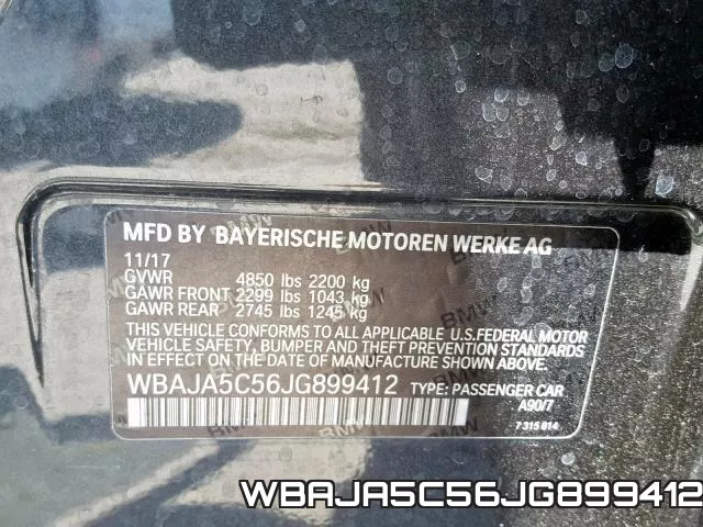 WBAJA5C56JG899412 фото 2