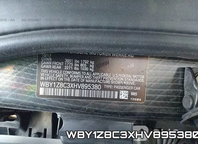 WBY1Z8C3XHV895380 фото 8