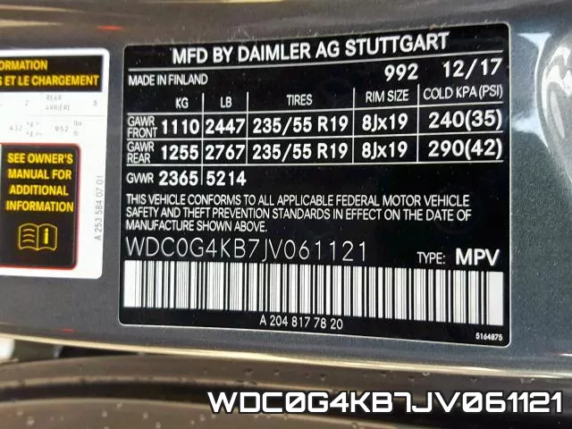 WDC0G4KB7JV061121 фото 2