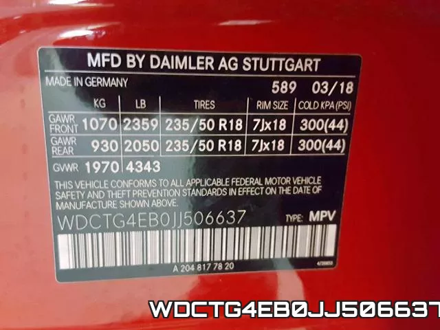 WDCTG4EB0JJ506637 фото 2