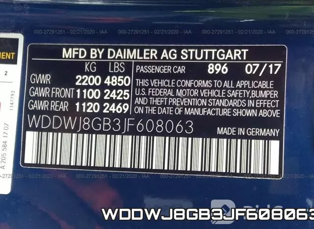 WDDWJ8GB3JF608063 фото 9