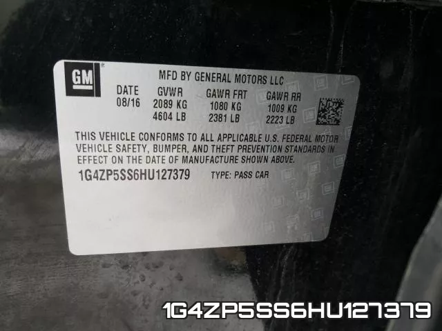 1G4ZP5SS6HU127379 фото 2