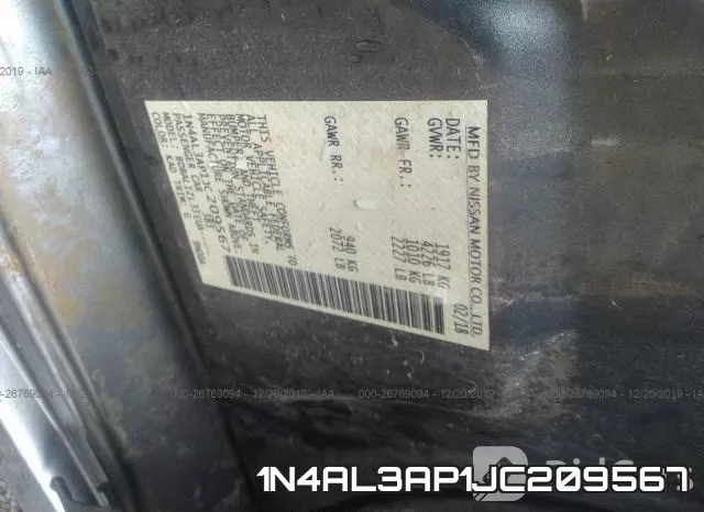 1N4AL3AP1JC209567 фото 9