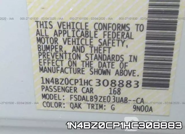 1N4BZ0CP1HC308883 фото 8