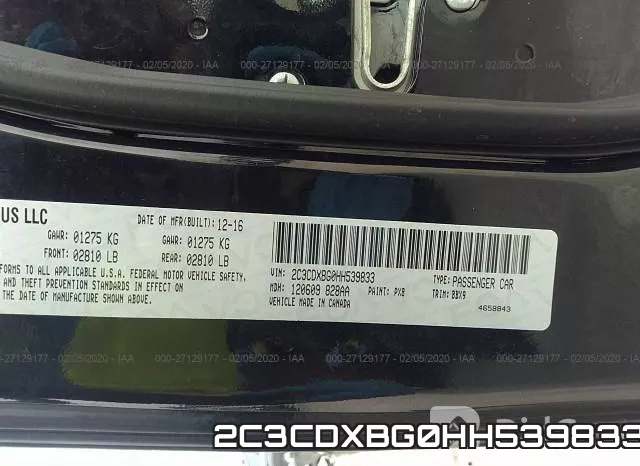 2C3CDXBG0HH539833 фото 7