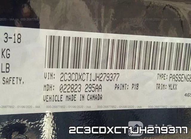 2C3CDXCT1JH279377 фото 5