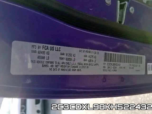 2C3CDXL98KH522432 фото 2
