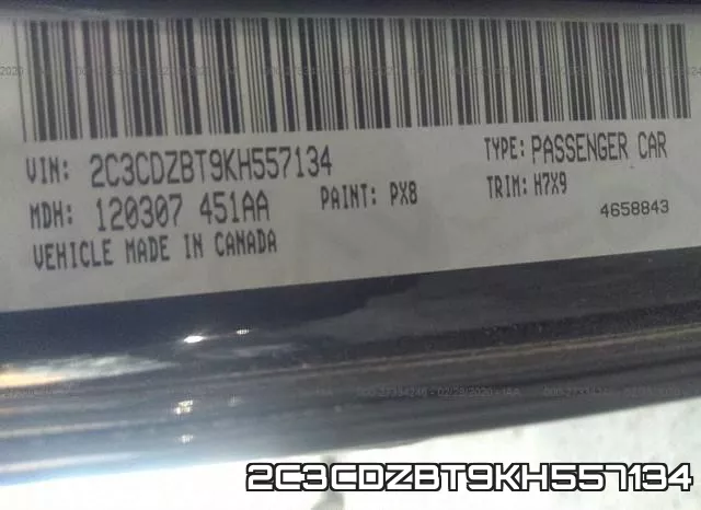 2C3CDZBT9KH557134 фото 9