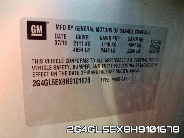 2G4GL5EX8H9101678 фото 2