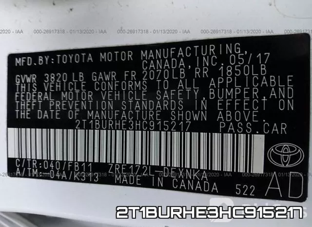 2T1BURHE3HC915217 фото 7