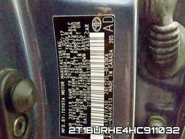 2T1BURHE4HC911032 фото 2