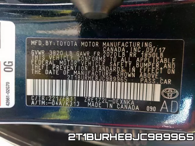 2T1BURHE8JC989965 фото 2