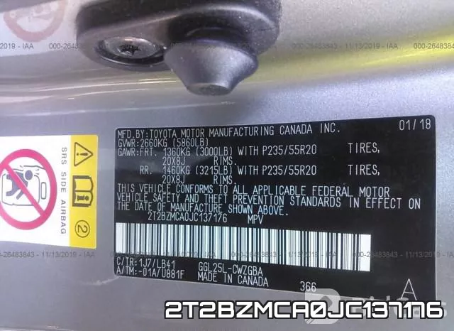 2T2BZMCA0JC137176 фото 10