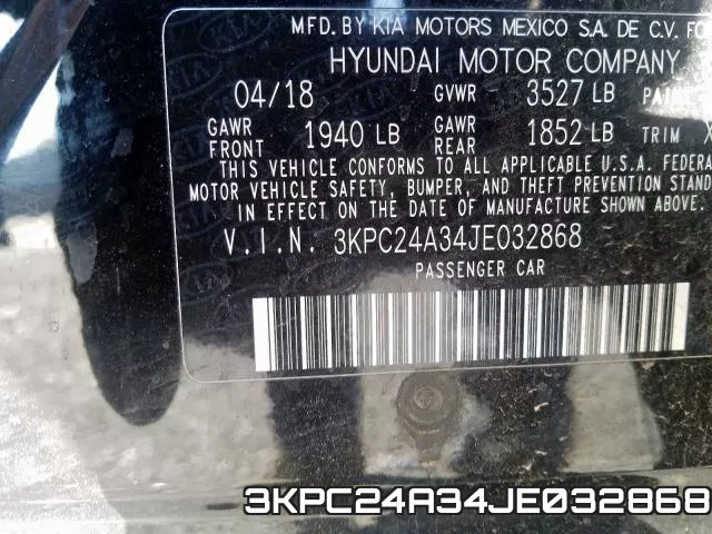 3KPC24A34JE032868 фото 2