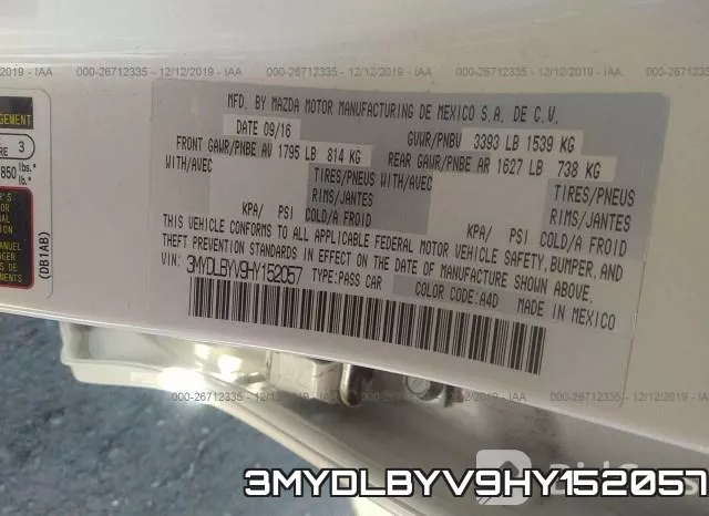 3MYDLBYV9HY152057 фото 10