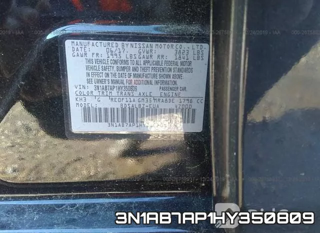 3N1AB7AP1HY350809 фото 6