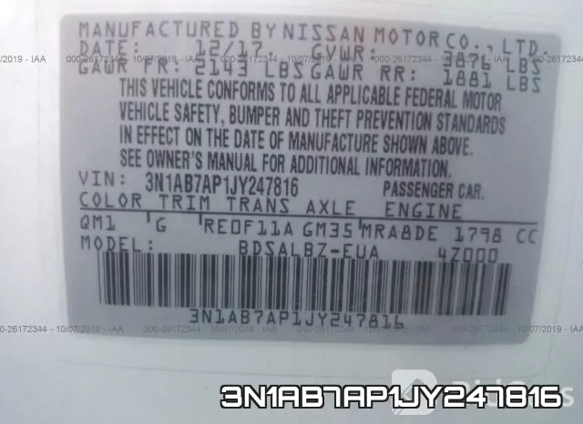 3N1AB7AP1JY247816 фото 7
