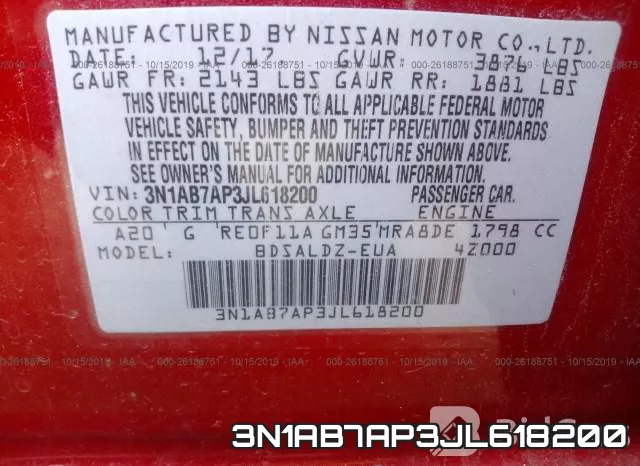 3N1AB7AP3JL618200 фото 9