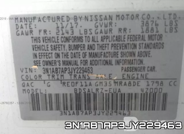 3N1AB7AP3JY229463 фото 7